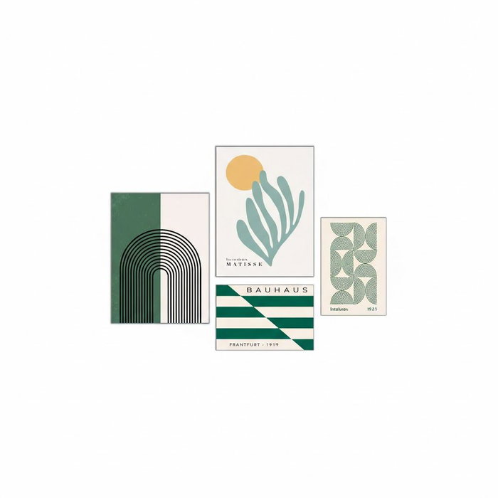 Wallity Mdf - 00132 Conjunto de 4 Pinturas Decorativas de MDF Multicolor